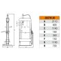 3027N/30 Hidraulikus asztali prés mozgó dugattyúval
