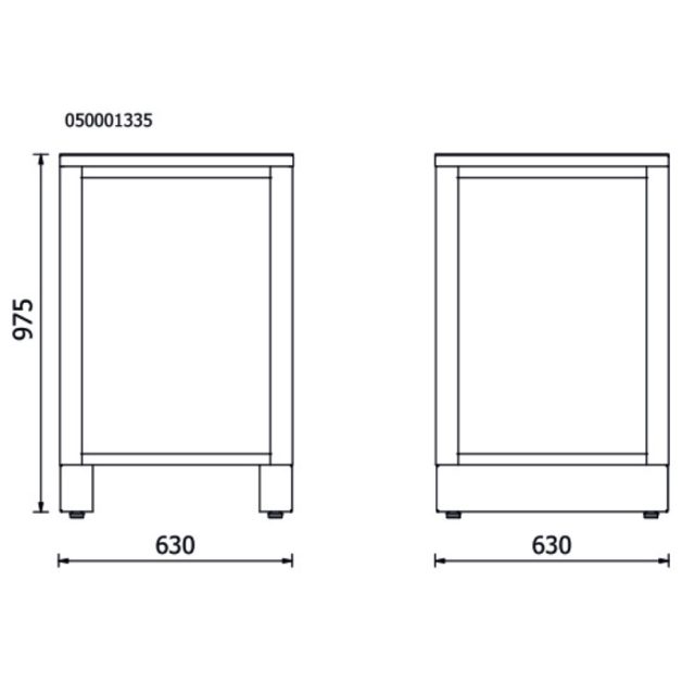 RSC50 KAI Alsó sarokelem RSC50 műhelyberendezés összeállításhoz (630x630 mm)